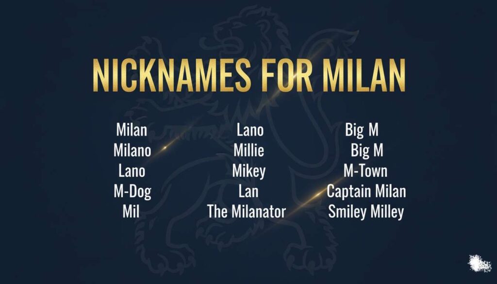 Nicknames for Milan