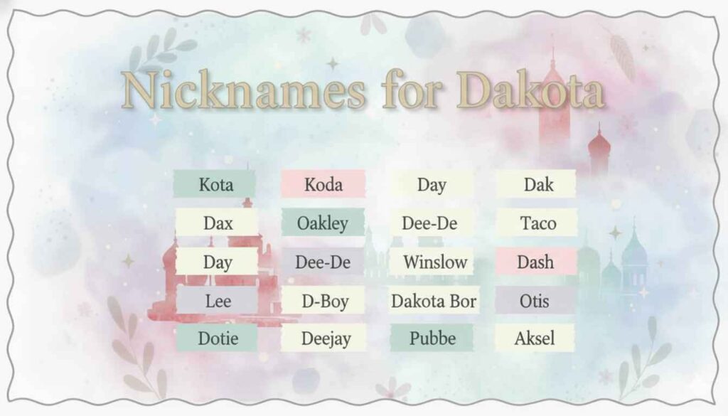 Nicknames for Dakota