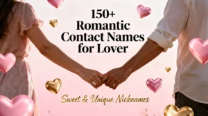 150+ Romantic Contact Names for Lover