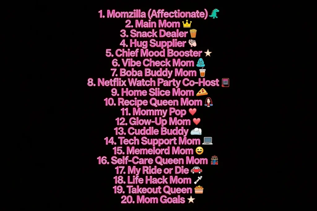 Best Funny Contact Names for Mom