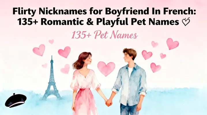 Flirty Nicknames for Boyfriend In French 135+ Romantic & Playful Pet Names💕