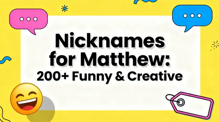 Nicknames for Matthew 200+ Funny & Creative