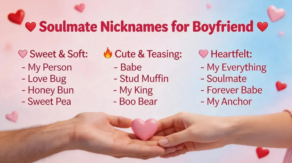 Soulmate Nicknames for Boyfriend
